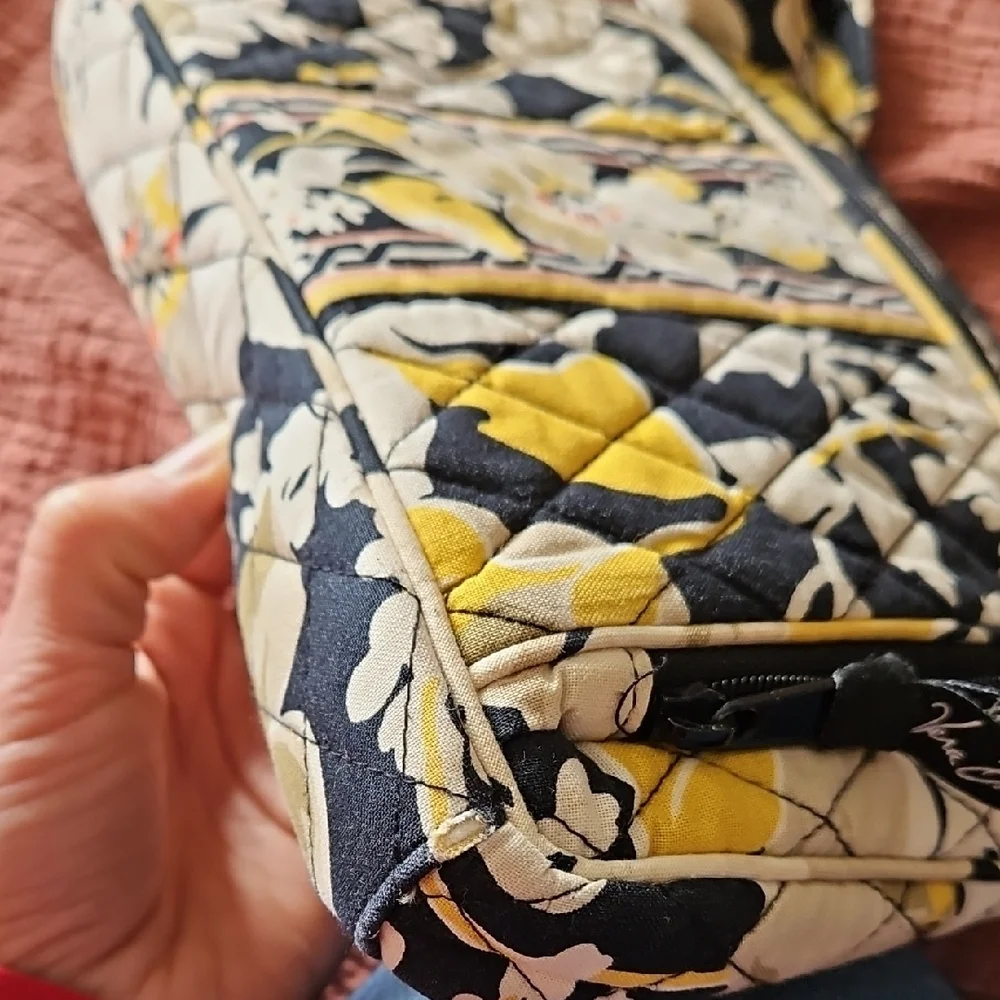 Vera Bradley Black and Yellow Floral Crossbody Bag - Picture 7 of 7